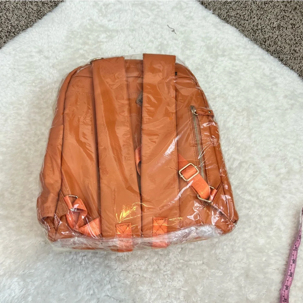 Minsong vegan leather diaper bag backpack